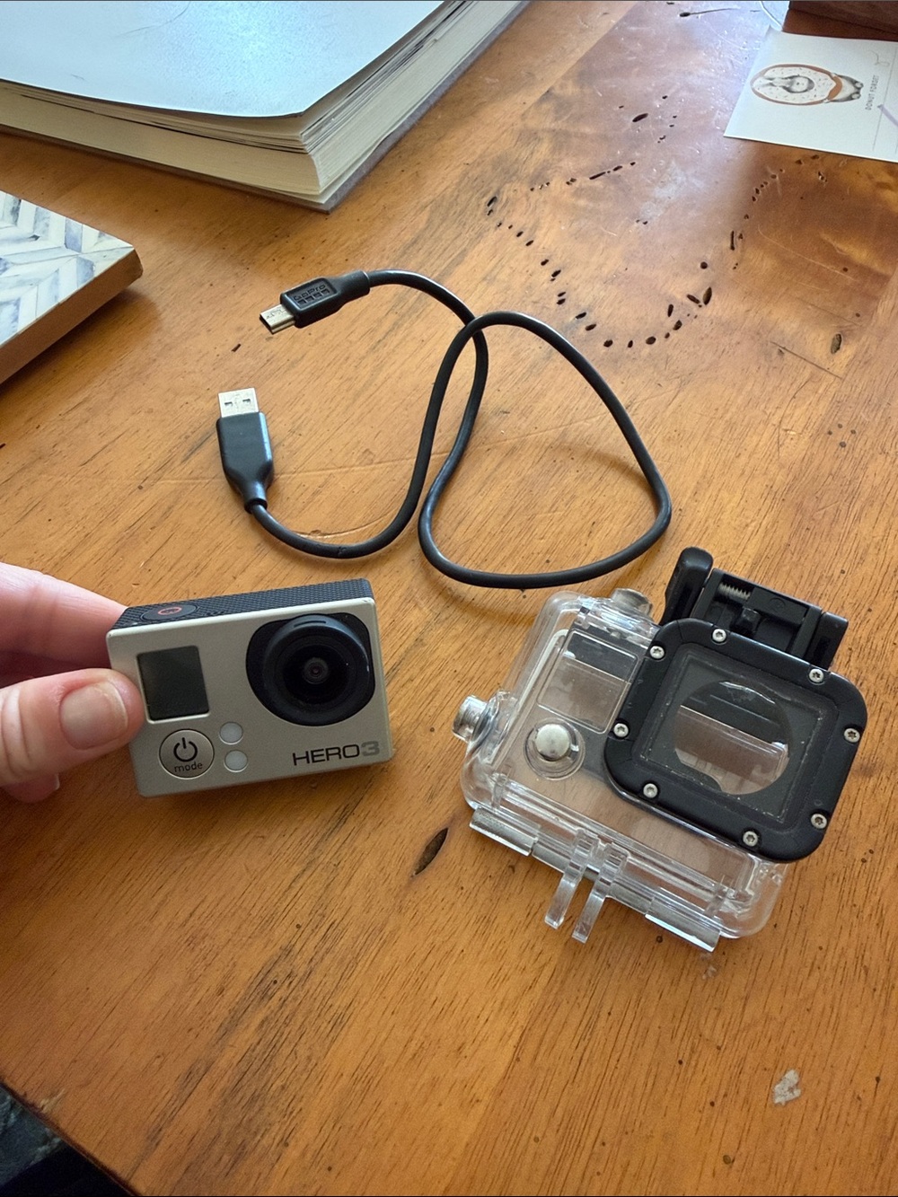 GoPro HERO3 Compact Action Camera in Black and Silver with Waterproof Case